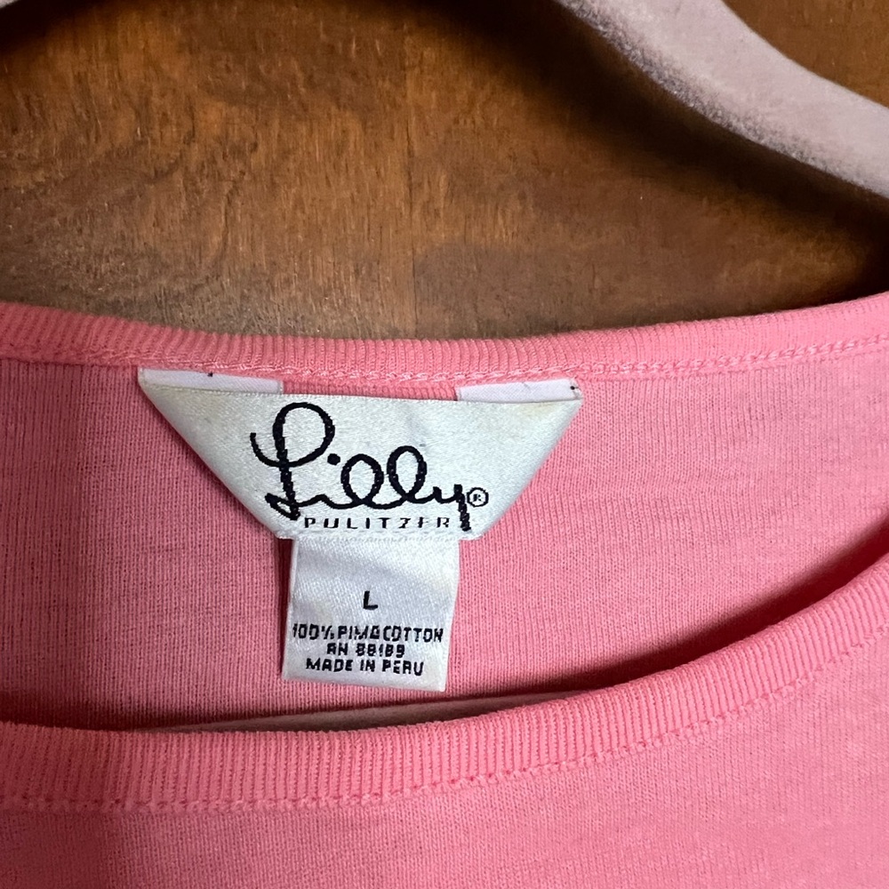 Lilly Pulitzer Light Pink Long Sleeve Top - Picture 2 of 3